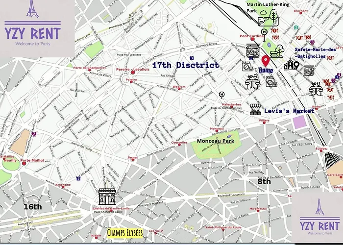 Moderne Au Coeur De Batignolles アパート *